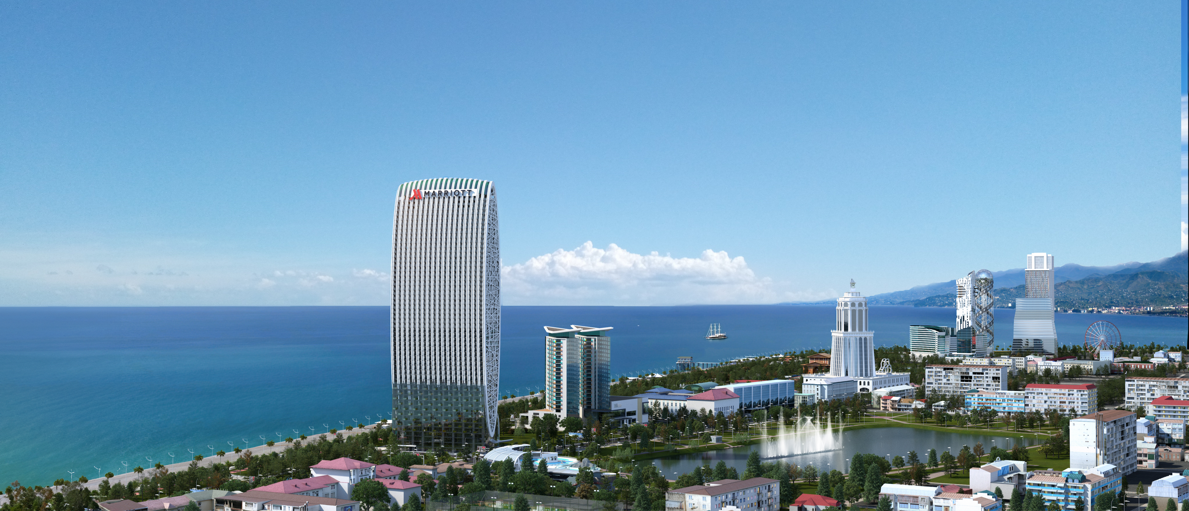 Aerial view of Batumi, Georgia