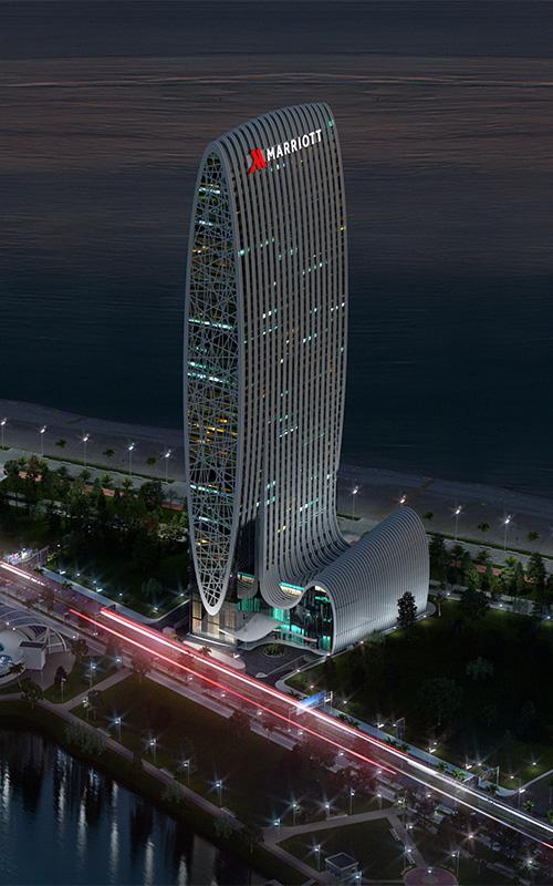 Aerial view of Batumi, Georgia